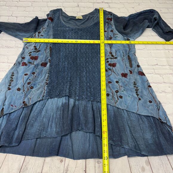 Exclusively for Signals Floral Blouse Top Shirt Size 3X Embroidered Boho C002 -3 - Picture 2 of 16